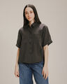 Camisa Manga Corta Bolsillos,GRIS